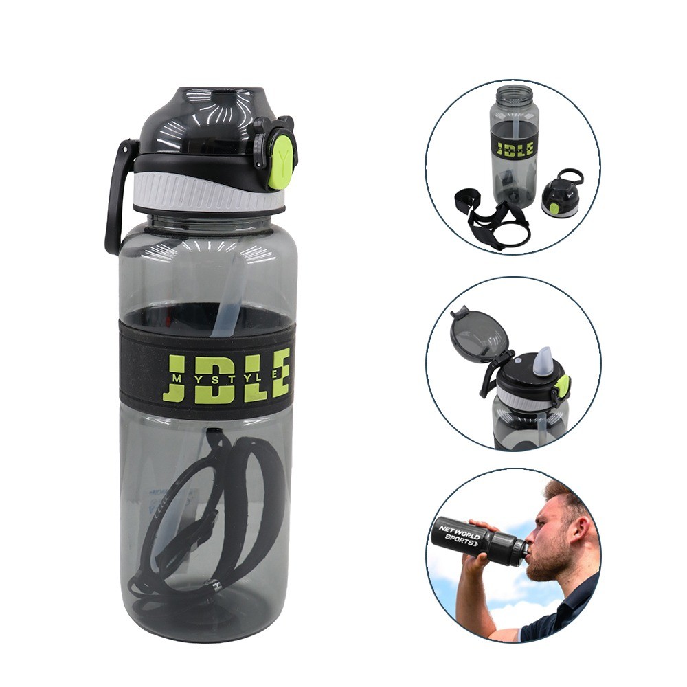 JDLE Şhaker 600ml Tutumlu Turbuckalı Su Qabı  Qara